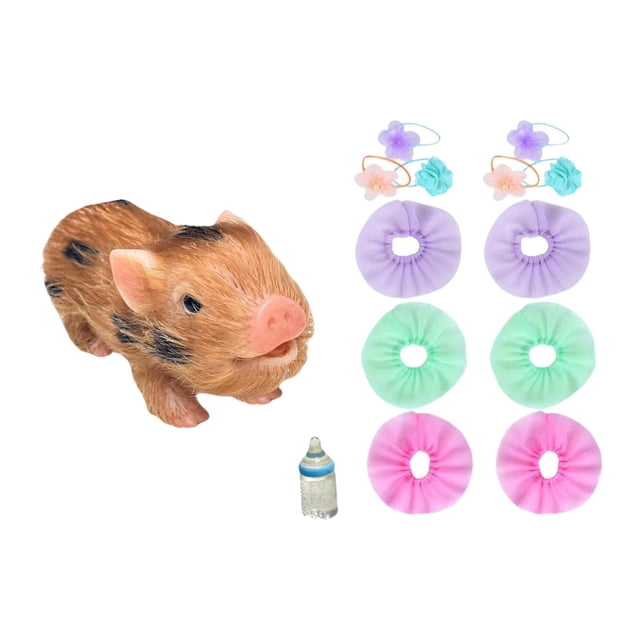 Cerdo renacido en miniatura, juguete suave, mascotas falsas para fotos, fiestas E