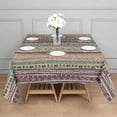 thumbnail image 3 of Yellow and Pink Geometric Boho Pattern Square Tablecloth,Waterproof Square Table Cover,Wipeable Spillproof Washable Table Cover for Home Kitchen Party Decor 60"x60"(152x152cm), 3 of 6
