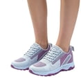 thumbnail image 4 of Dweltoz Women's Walking Shoes Breathable Mesh Sneakers Athletic Tennis Shoes Lightweight Lace-Up Casual Running Flats,Gray 6, 4 of 4