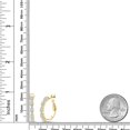 thumbnail image 2 of Gem Stone King 18K Yellow Gold Plated Silver Women Hoop Earrings Set with Moissanite (1.30 Cttw) (1.30 Cttw, Round Cut, 3/7 inch Diameter), 2 of 5