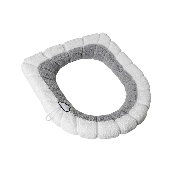 CASAFUN Toilet Seat Warmer, Elongated Toilet Seat Cover, Padded Toilet Seat Cushion, O-shaped Washable or Portable Toilet Lid Tank Cover