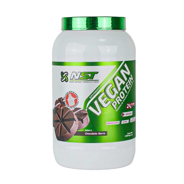 NST, Proteína Vegana, Sabor Chocolate en barra, a Base de Chícharo, Arroz y Amaranto NST Proteina