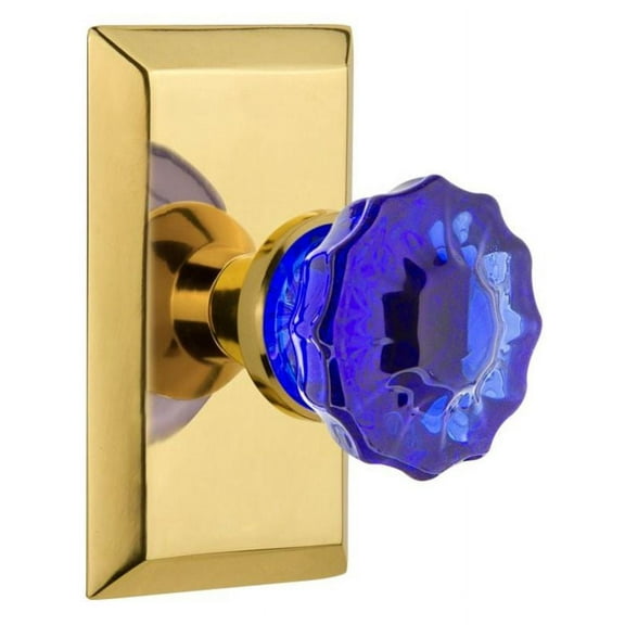 Nostalgic Warehouse Stucrc_Psg_238_Nk Studio Solid Brass Rose Passage Door Knob Set -