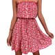thumbnail image 5 of Vestido de verano sin tirantes, hermoso vestido casual de poliéster floral para fiesta de verano. Demonsen None, 5 of 5