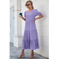 thumbnail image 3 of Vestido PRETTYGARDEN de Verano Floral Boho Midi con Mangas Abullonadas Talla S, 3 of 8