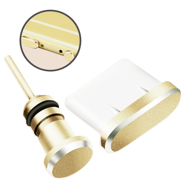 Juego de tapones anti polvo tipo C, tapones anti polvo compatibles para puerto de carga tipo C y jack para auriculares, diseño duradero de aluminio para dispositivos como Samsung Galaxy Note 8/9/S9/S9+/S10/S10+. Rojo Verde colocar