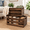 Vintage Brown, variant on Vintage Black 2-Pack Wooden Storage Crates 16.97 x 12.95 x 3.03 in for Books, Clothes and Display