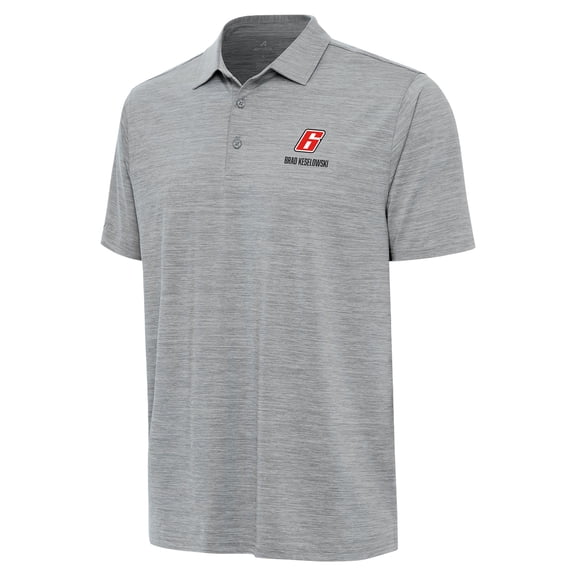 Men's Antigua  Heather Gray Brad Keselowski Layout Polo