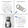 thumbnail image 3 of Cute Otter Shower Curtain, Waterproof Shower Curtains for Bathroom, Funny Animal with Toilet Paper Washable Fabric Bathtub Curtain Set Bath Decor with 12 Hooks Extra Long 72"x96", 3 of 6