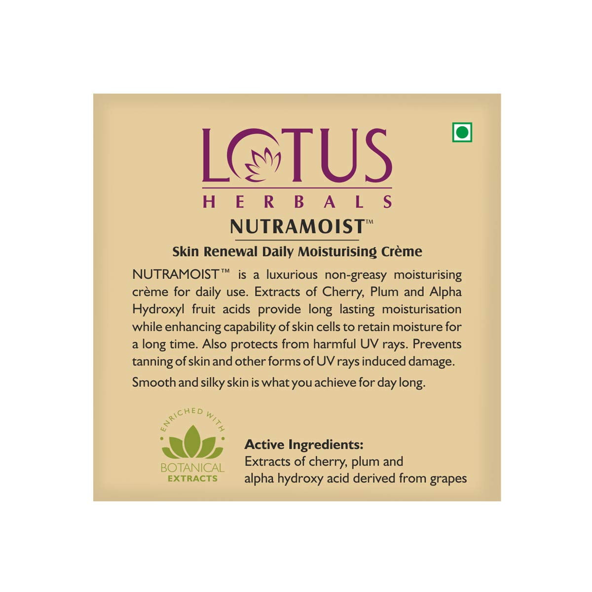lotus herbal nutramoist cream