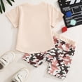 thumbnail image 4 of Toddler Baby Boy Clothes Funny Letter T Shirt Top Elastic Waist Pockets Shorts Set Country Outfit,Beige, 4 of 5