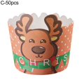 thumbnail image 1 of Christmas Cupcake Cups 50Pcs Cake Packaging Food Grade Unique Snowmen Elk Tree  Cupcake Cups, 1 of 4