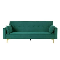Carolina Living Siena Velvet Convertible Sleeper Sofa - Emerald Green