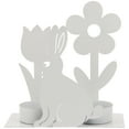 thumbnail image 1 of Candelabro de conejito de Pascua, candelabro de conejo, candelabro de hojalata, 1 of 5