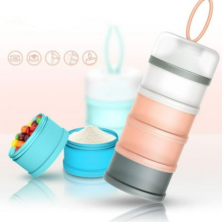 Clearance! CICRKHB Milk Powders Boxs Clearance 4Layers Baby Milk Powder Formulas Dispensers Bottle Storage Containers Food Blue
