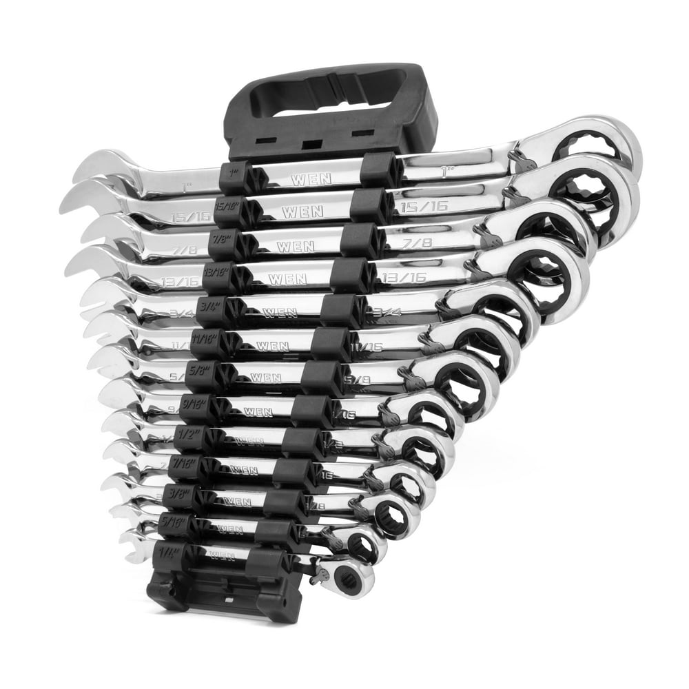WEN 13Piece ProfessionalGrade Reversible Ratcheting SAE Combination