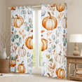 thumbnail image 2 of YST Rideaux et Draperies Citrouille Aquarelle Automne Rideaux Occultants Feuilles d'Eucalyptus Vertes Rideaux de Fenêtre pour Enfants Adultes Rideaux de l'Action de Grâce Récolte 2 Panneaux 38"Lx45"H, 2 of 5