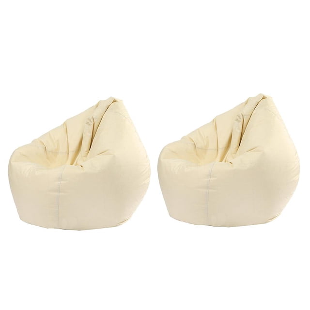 2 piezas bolsa de frijoles de almacenamiento de animales de peluche impermeable cubierta Beige Sunnimix Funda de beanbag impermeable