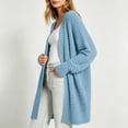 thumbnail image 4 of Edvintorg Long Sweaters for Women Plus Size Long Sleeve Open Front Loose Casual Knit Cardigan Woman Clothes Light Blue S-3XL, 4 of 6