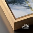 thumbnail image 4 of IDEA4WALL Framed Canvas Wall Art Flowing Blue Paint Strokes & Gold Dots Geometric Shapes Prints Modern Art Contemporary Expressive Ultra for Living Room, Bedroom, Office - 24"x36" Natural, 4 of 5