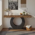 thumbnail image 6 of GVN Console Table, Entryway Table, Modern Wooden Console Table with Circular Metal Base, Entryway Sofa Side Table, 6 of 7