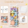 thumbnail image 3 of Organizador Oneyus para guardar animales de peluche, tubo de metal, color blanco, 3 of 7