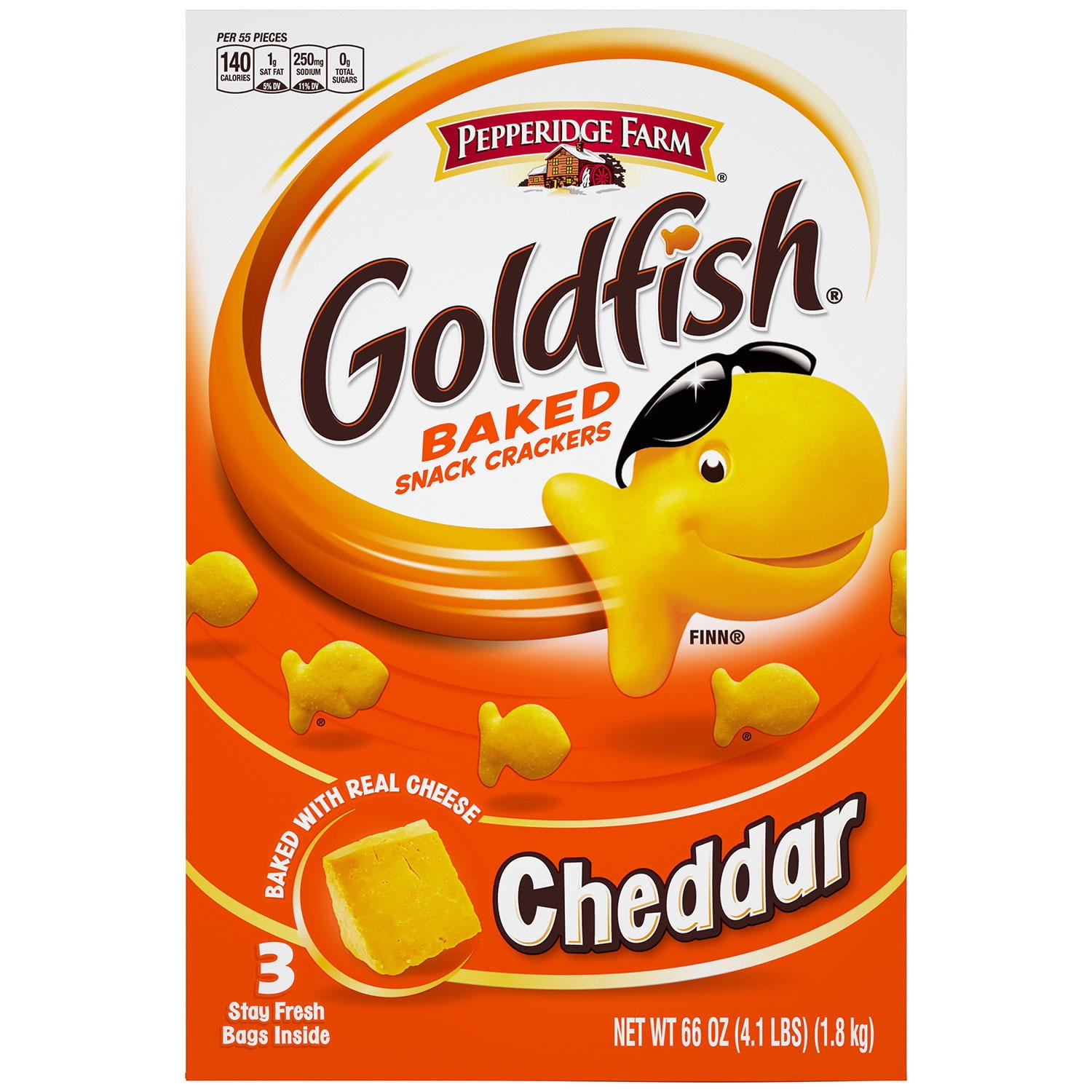 Pepperidge Farm Goldfish Baked Cheddar Crackers, (22 oz, 3 Ct)(Pack of 2) -  Walmart.com