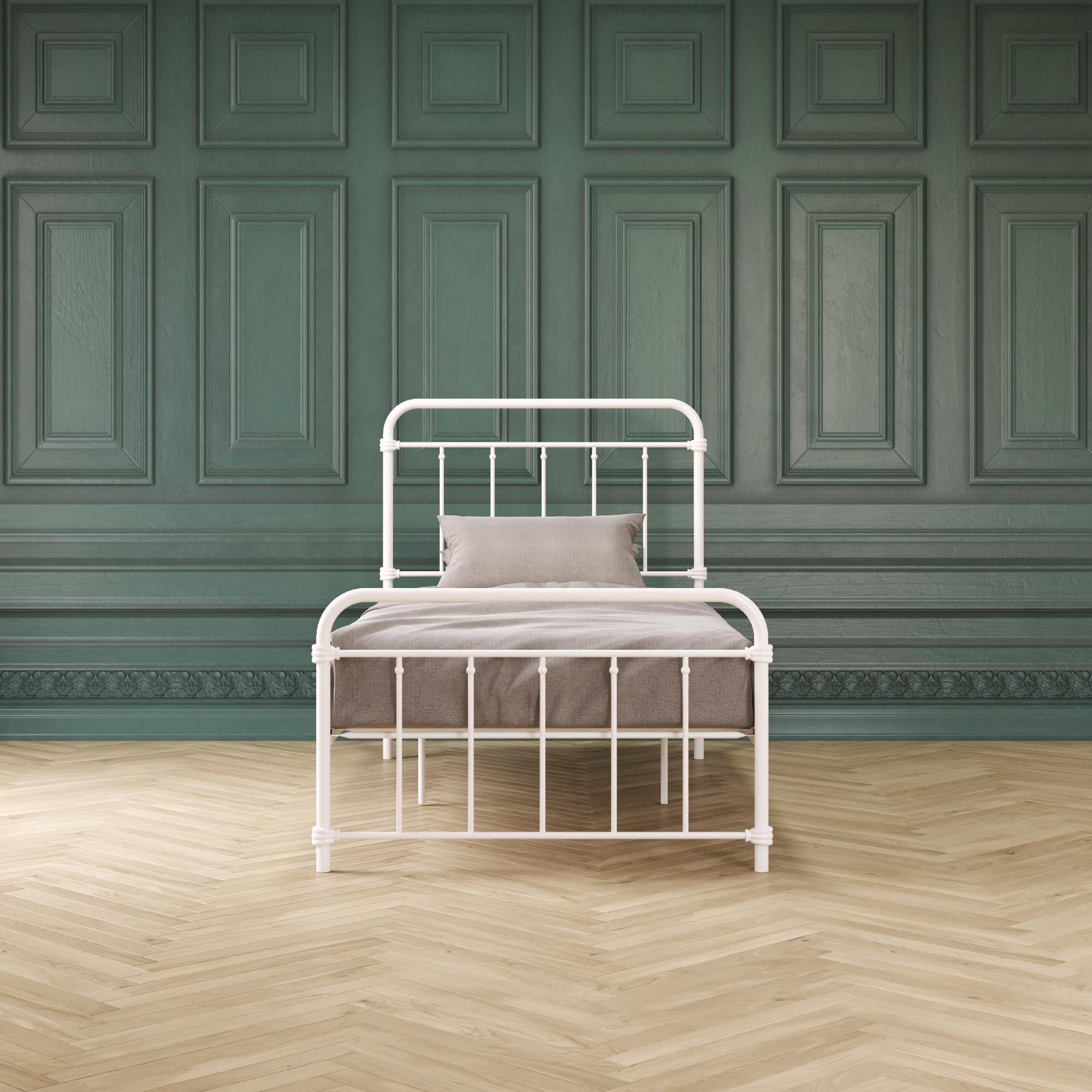 Photo 1 of DHP Wallace Metal Bed, Twin, White