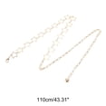 thumbnail image 3 of Unique Bargains 1 Pc Waist Chain Fashion Star Adjustable Waist Cord for Women Gold Tone, 3 of 6
