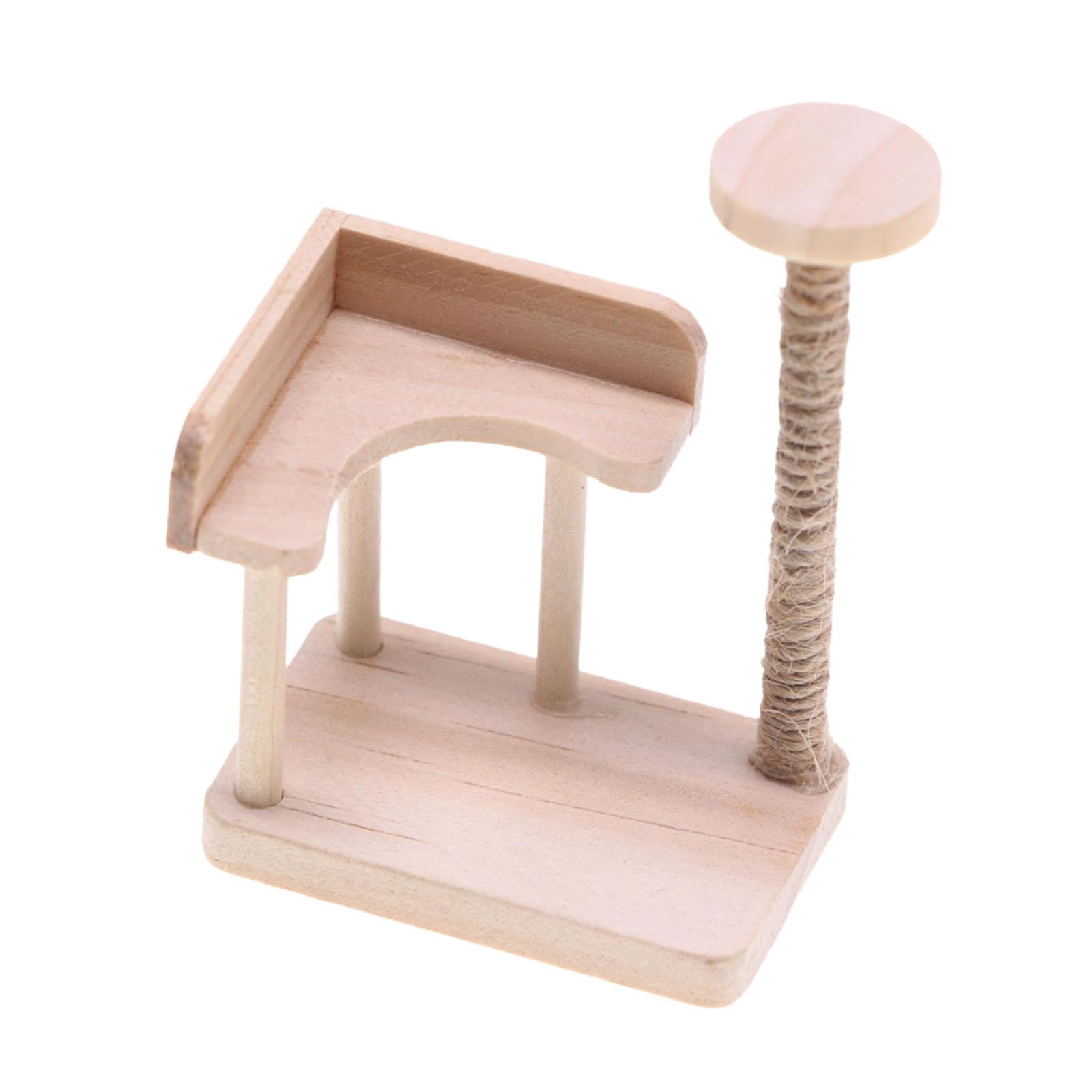 mmirethe 1/12 Dollhouse Miniature Pet Cat Climbing Pole Realistic Model Creative Display And Playtime Fun Fa Architecture Models