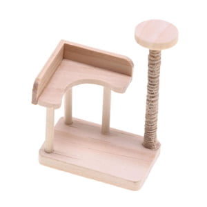 mmirethe 1/12 Dollhouse Miniature Pet Cat Climbing Pole Realistic Model Creative Display And Playtime Fun Fa Architecture Models