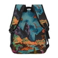 thumbnail image 3 of Haiem Galactic Jungle Dinosaurs Printed School Backpack,Casual Travel Lightweight Backpack,Durable Comfortable Multifunctional Backpack,Laptop Backpack, 3 of 6