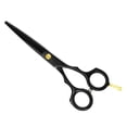 thumbnail image 3 of Tijeras profesionales ajustables para cortar el cabello, de acero inoxidable de 5,5 pulgadas, diseño ergonómico, control de tensión del silenciador, acabado negro, 3 of 8