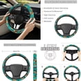 thumbnail image 3 of Jeiento Car Seat Cover Full Set with Steering Wheel Cover Seat Belt Strap Pads Armrest Pad Coasters Keychain Lipstick Holder 13 PCS Automobile Accessory Interior Decor, Camouflage Hunting Woodland, 3 of 9