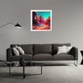 thumbnail image 3 of Maki 20x20 White Modern Wood Framed Wall Art Titled - Surreal Mountains I, 3 of 6