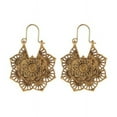 thumbnail image 1 of Nvzi Pendientes colgantes de estilo retro, nuevos y únicos, joyería étnica bohemia vintage (dorada), 1 of 4