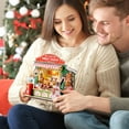 thumbnail image 7 of ROBOTIME Christmas Candy Stall Dollhouse Kit,DIY Miniature House Building Sets,3D Wooden Puzzles Tiny Home Craft Kits,Gifts for Kids Teens Adults, 7 of 7