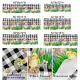 thumbnail image 2 of Valance Curtains for Kitchen Windows Happy Easter Spring Floral with Bunny Rod Pocket Valance Colorful Eggs and Black Burlap Short Window Curtain Topper for Bedroom Living Room 42x12in,1&nbsp;Panel, 2 of 9
