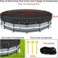 thumbnail image 2 of MISSMILE 2026 New 18 Ft Round Pool Cover with Fast Tightening Patented Ratchet,Swimming Pool Cover for Above Ground Pools [Durable,Tear Resistant] with Weight-Bearing Rings, 2 of 4