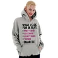 thumbnail image 5 of What I Look In Guys Maltese Dog Lover Hoodie Sweatshirt Women Brisco Brands L, 5 of 6