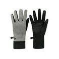 thumbnail image 5 of Isotoner Women's Water Repellent Fleece Gloves with Spandex Palm, Gray and Black, 5 of 6