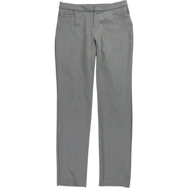 Alfani Womens Straight Leg Dress Pants, Grey, 4
