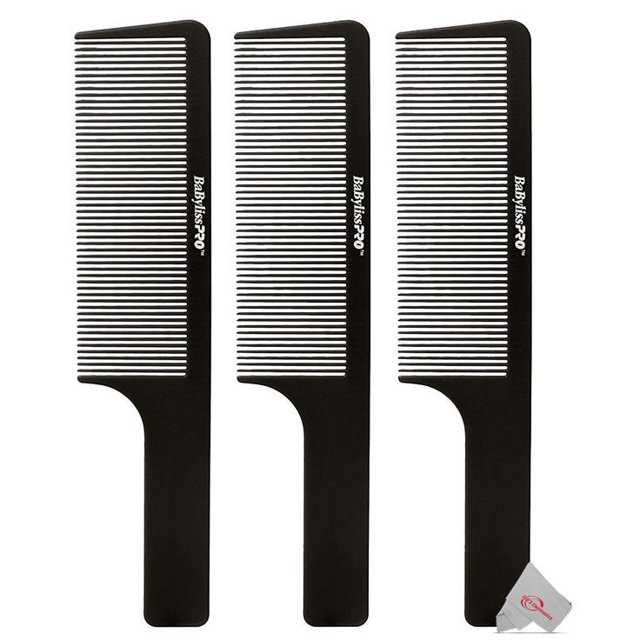 Three BaBylissPRO Barberology 9 Inch Clipper Comb - Black
