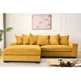 thumbnail image 2 of L Shaped Couch, Sectional Sofa Couch Upholstered Couches, Deep Seat Cloud Couch Modern Modular Sectional Couches for Living Room Apartment Office, Ginger, Left Side, 2 of 4