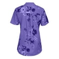 thumbnail image 6 of Azrian Plus Size Blouses Summer Tops For Women Short Sleeve Split Neck Shirts Flower Print Elegant Blouses With Chest Pocket Clearance Sale, 6 of 6