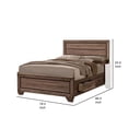 thumbnail image 5 of Bello California King Size Storage Bed 2 Drawers Wood Grains Warm Brown, 5 of 5