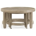 thumbnail image 3 of Bellamy Wood Round Nesting Cocktail Tables in Ash Gray, 3 of 5