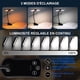 thumbnail image 4 of Lámpara de lectura de doble cabezal con 14 LED, recargable por USB, con clip, luz de lectura flexible de 360°, 3 colores y atenuación continua, portátil para leer y viajar., 4 of 5