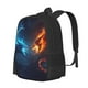 thumbnail image 1 of Easygdp Red And Blue Fire Dragon C Mochila de Gran Capacidad Minimalista Ideal para Escuela, Viajes y Uso Diario, 1 of 6
