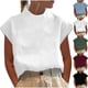 thumbnail image 1 of Sudadera con cremallera,Camiseta sin mangas de mezcla de lino para mujer, cuello redondo informal, tela de lino y algodón transpirable, color liso para uso diario, sopatenor, 1 of 8